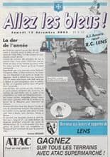 Auxerre v Racing Club Lens 13-Dec-2003