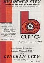 Bradford City v Lincoln City 12-Apr-1975