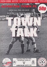 Alfreton Town v Lincoln City 24-Jul-1999
