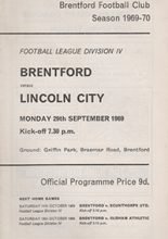 Brentford v Lincoln City 29-Sep-1969