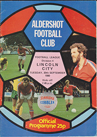 Aldershot v Lincoln City 30-Sep-1980