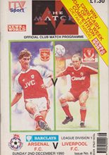 Arsenal v Liverpool 02-Dec-1990