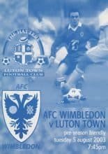 AFC Wimbledon v Luton Town 05-Aug-2003