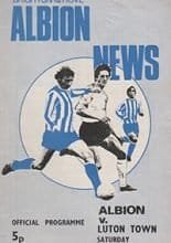 Brighton and Hove Albion v Luton Town 10-Feb-1973