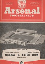 Arsenal v Luton Town 31-Aug-1957
