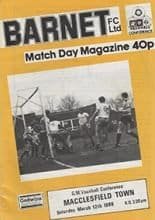 Barnet v Macclesfield Town 12-Mar-1988