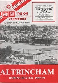 Altrincham v Macclesfield Town 26-Dec-1989