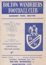 Bolton Wanderers v Manchester City 20-Nov-1965