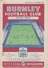 Burnley v Manchester City 23-Aug-1958