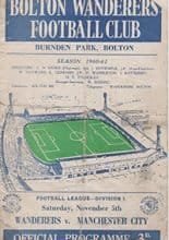 Bolton Wanderers v Manchester City 05-Nov-1960