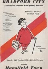 Bradford City v Mansfield Town 14-Oct-1972