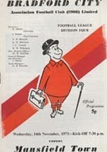 Bradford City v Mansfield Town 14-Nov-1973