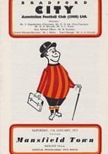 Bradford City v Mansfield Town 15-Jan-1972