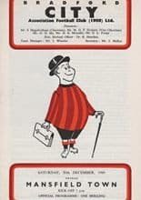 Bradford City v Mansfield Town 20-Dec-1969