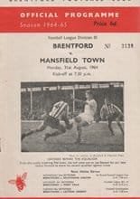 Brentford v Mansfield Town 31-Aug-1964