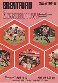 Brentford v Mansfield Town 07-Apr-1980
