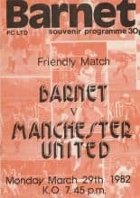 Barnet v Manchester United 29-Mar-1982
