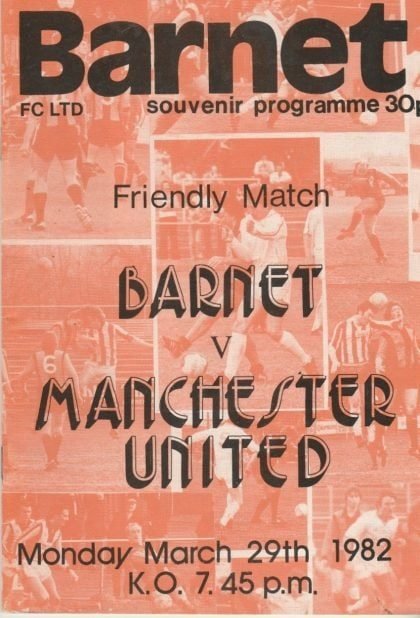 Barnet v Manchester United 29-Mar-1982