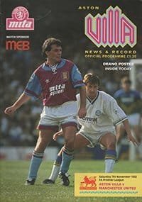 Aston Villa v Manchester United 07-Nov-1992