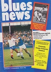 Birmingham City v Manchester United 07-Feb-1984