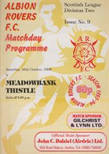 Albion Rovers v Meadowbank Thistle 16-Oct-1993