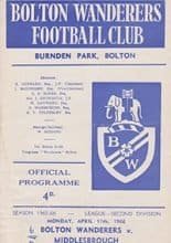 Bolton Wanderers v Middlesbrough 11-Apr-1966