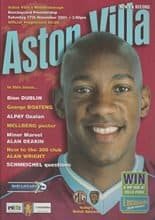 Aston Villa v Middlesbrough 17-Nov-2001