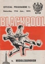 Blackpool v Middlesbrough 17-Jan-1970
