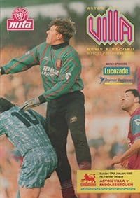 Aston Villa v Middlesbrough 17-Jan-1993