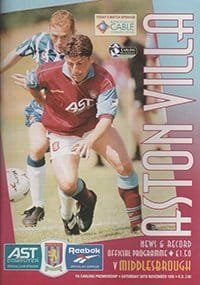 Aston Villa v Middlesbrough 30-Nov-1996