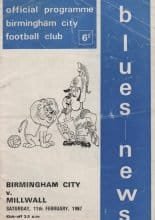 Birmingham City v Millwall 11-Feb-1967