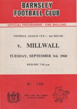 Barnsley v Millwall 03-Sep-1968