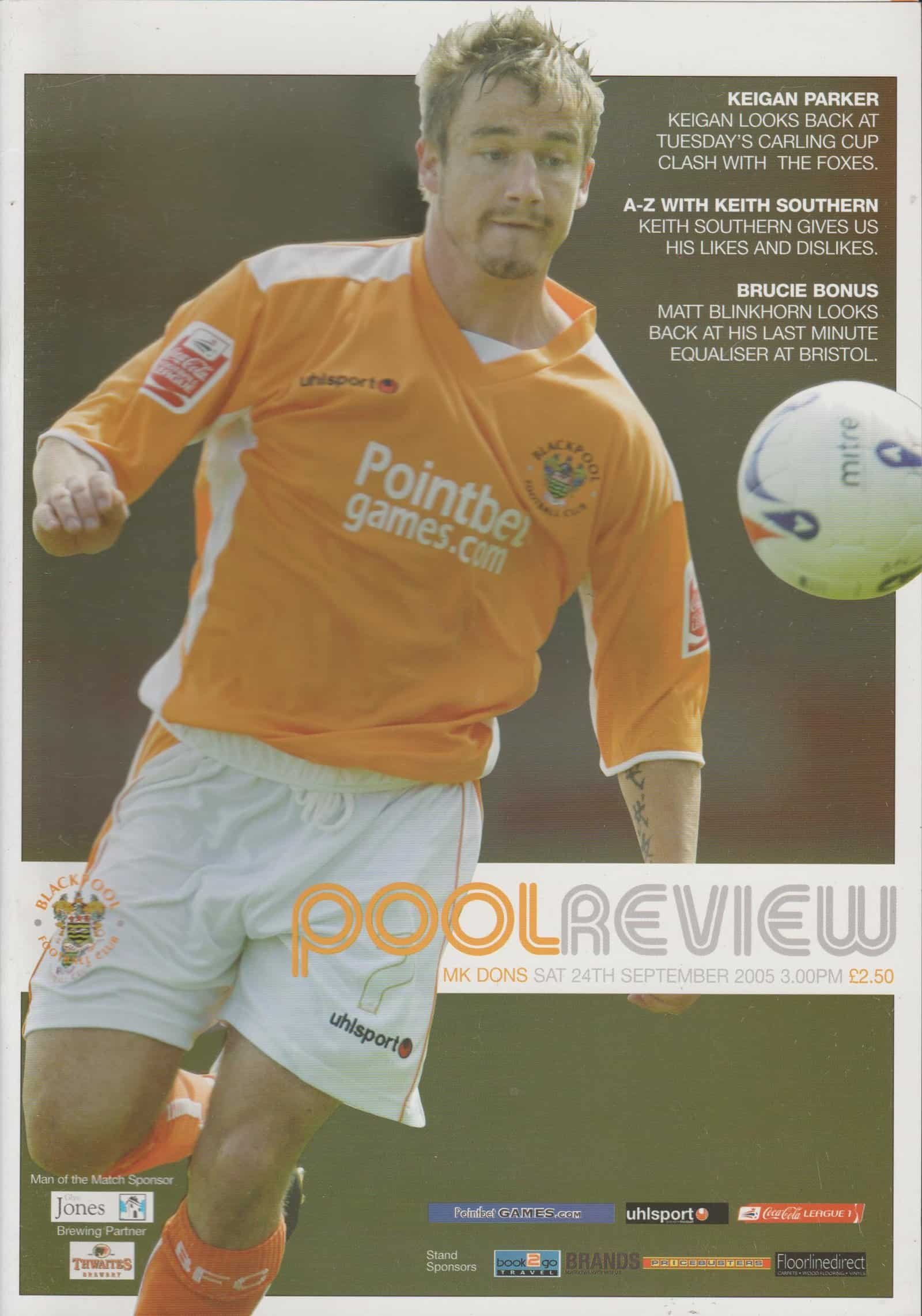 Blackpool v Milton Keynes Dons 24-Sep-2005
