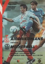 Airdrieonians v Motherwell 12-Dec-1992