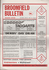 Airdrieonians v Motherwell 19-Apr-1980