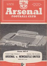 Arsenal v Newcastle United 30-Nov-1957