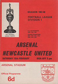 Arsenal v Newcastle United 10-Feb-1968
