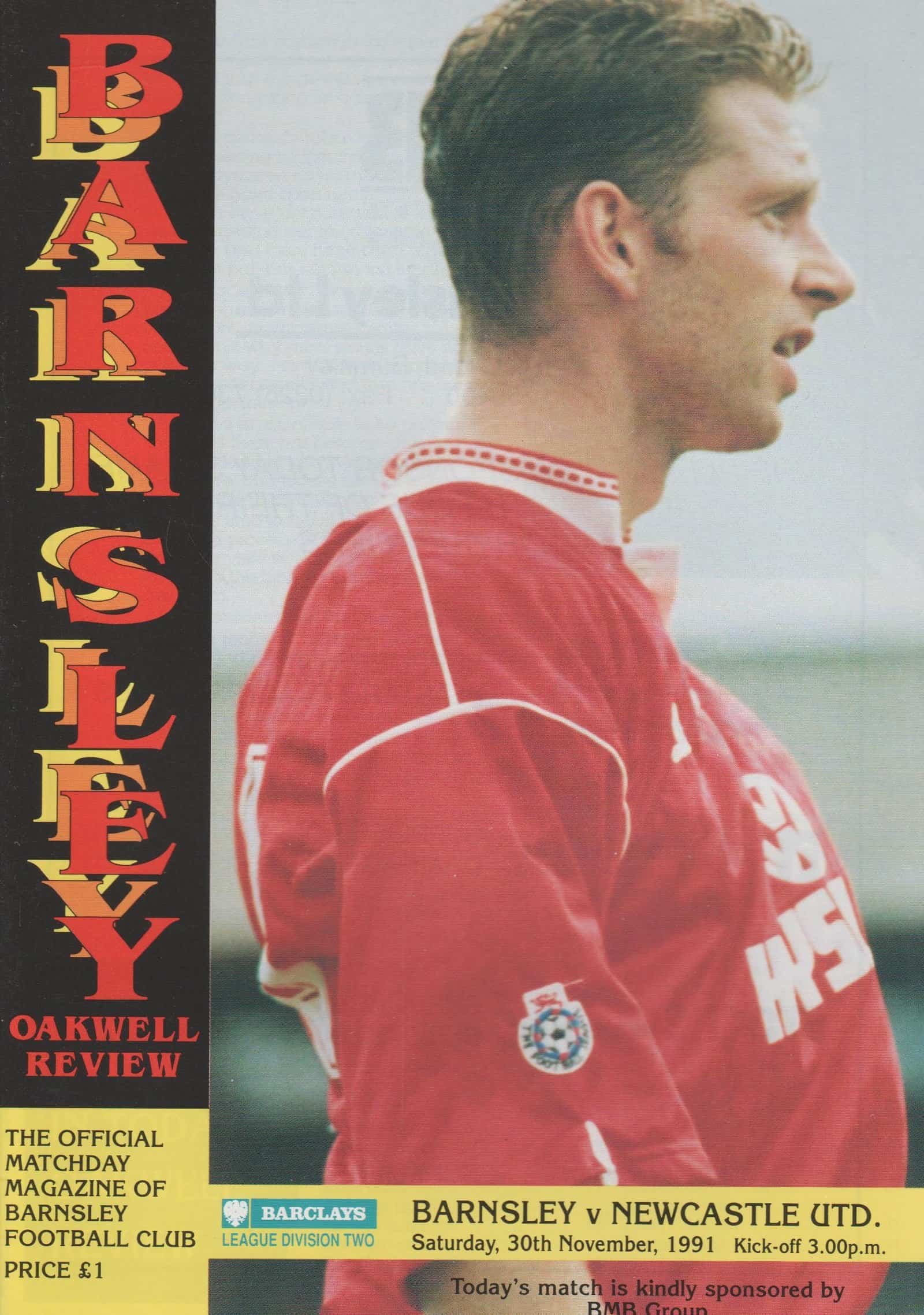Barnsley v Newcastle United 30-Nov-1991