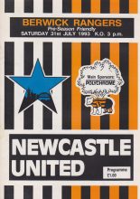 Berwick Rangers v Newcastle United 31-Jul-1993