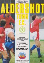 Aldershot Town v Newport Isle of Wight 08-Dec-1992