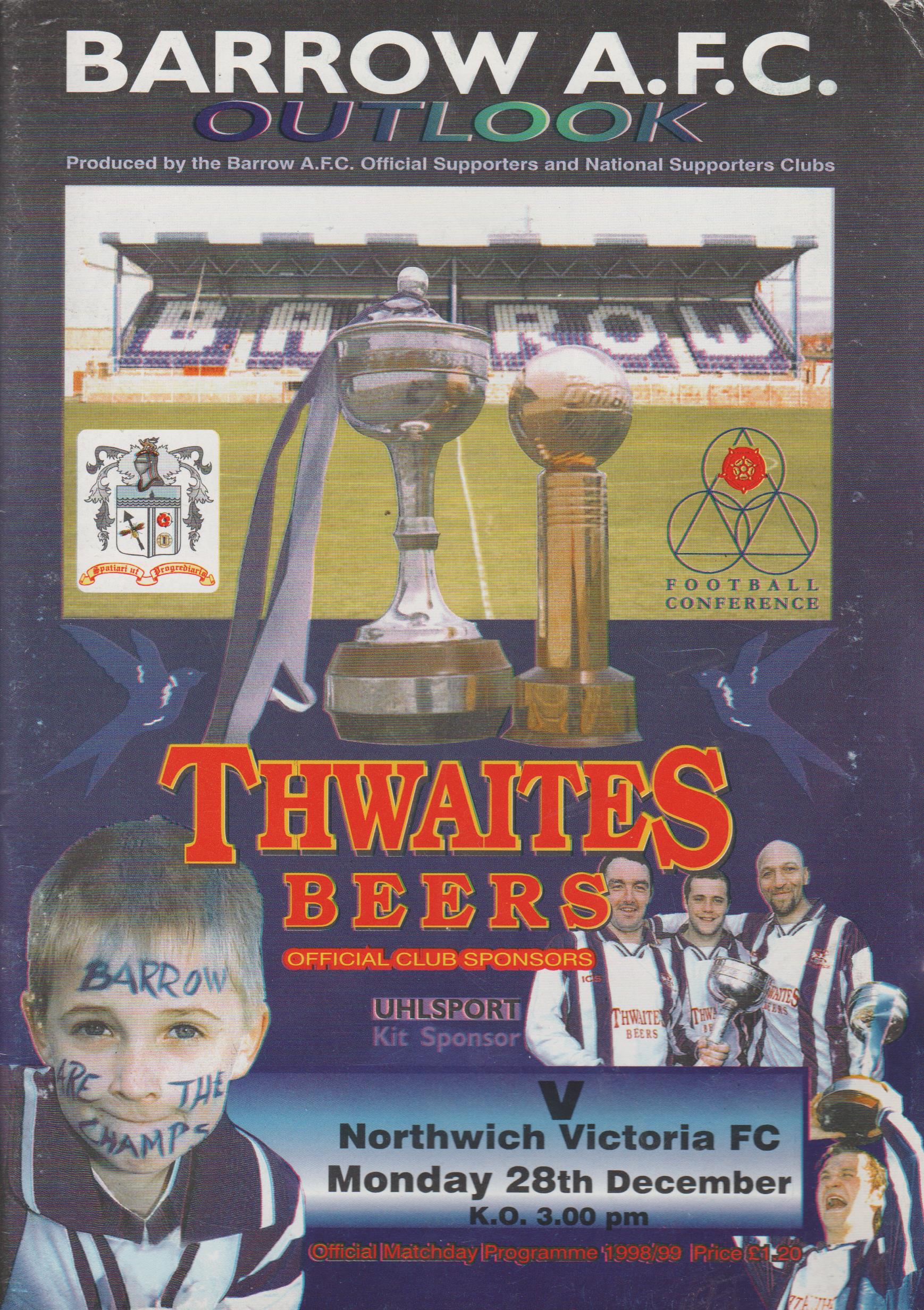 Barrow v Northwich Victoria 28-Dec-1998