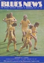 Birmingham City v Norwich City 12-Feb-1977