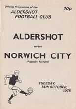 Aldershot v Norwich City 14-Oct-1975