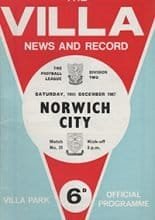 Aston Villa v Norwich City 16-Dec-1967