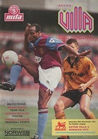 Aston Villa v Norwich City 28-Nov-1992