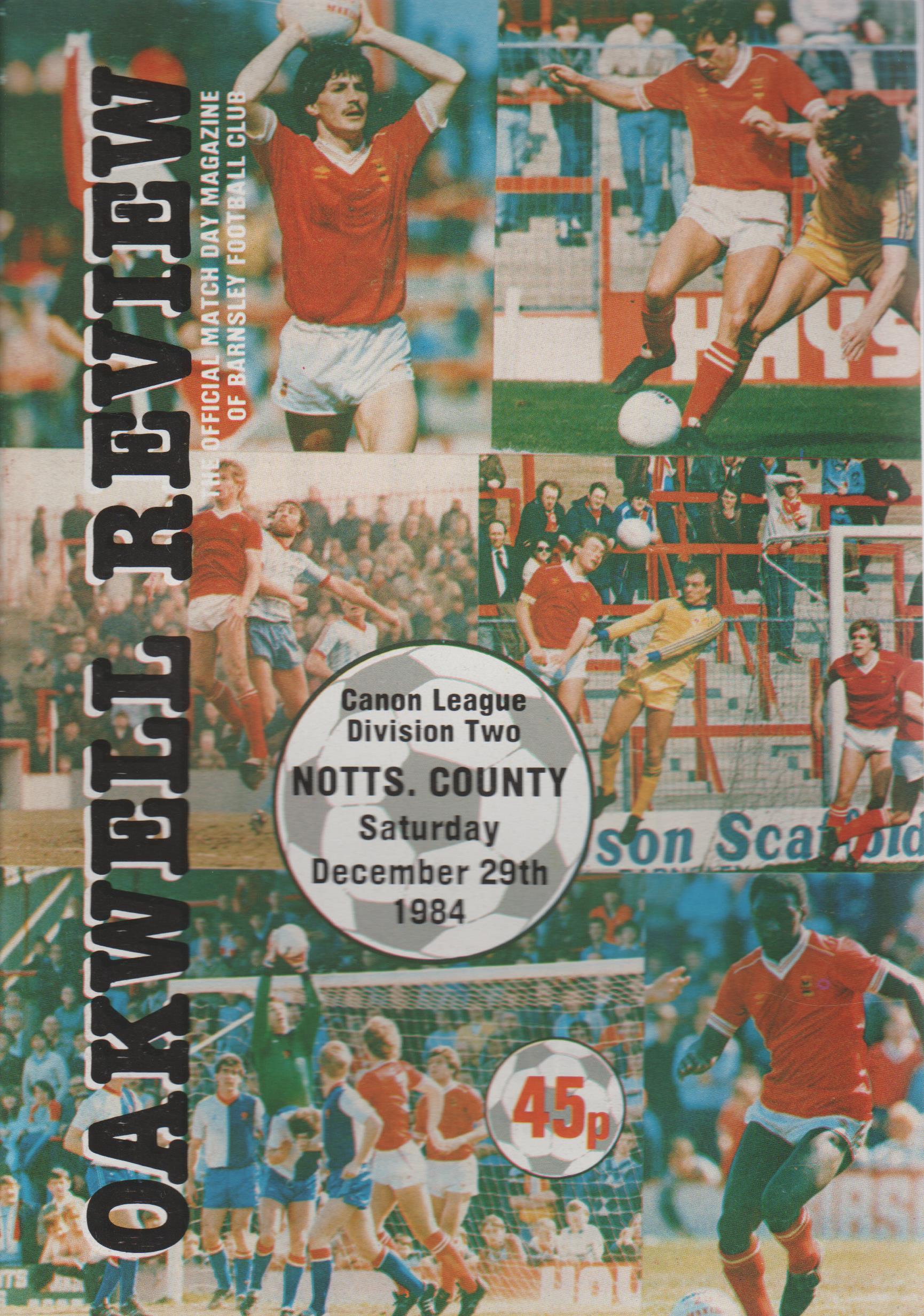 Barnsley v Notts County 29-Dec-1984