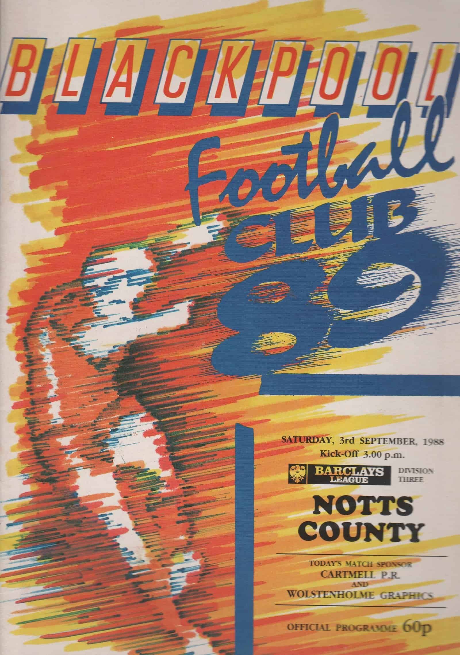 Blackpool v Notts County 03-Sep-1988