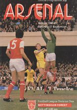 Arsenal v Nottingham Forest 27-Sep-1980