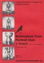 Buckingham Town v Leyton Orient 17-Nov-1984