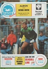 Brighton and Hove Albion v Oxford United 20-Apr-1991